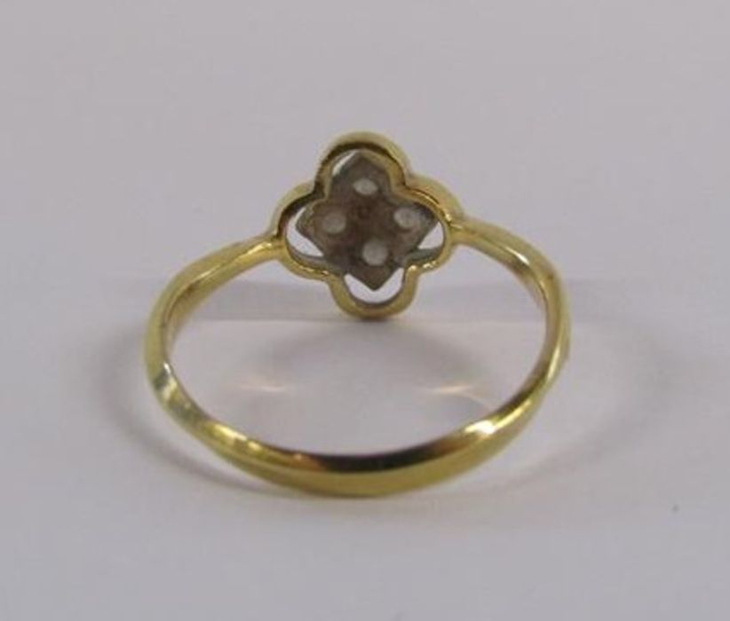 18ct gold diamond ring - ring size K - total weight 1.91g - Image 3 of 7