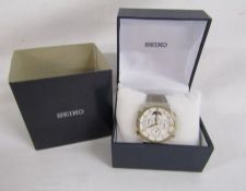 Boxed Seiko chronograph Sports 100 gents watch