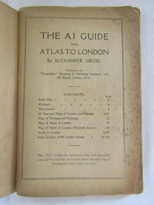 Collection of maps including The A1 guide to London, The ABC to London 1914 etc and M. Reider - Image 4 of 9