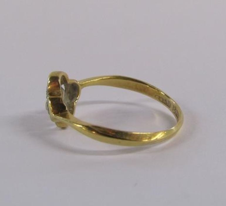 18ct gold diamond ring - ring size K - total weight 1.91g - Image 2 of 7