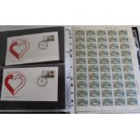 70 Turkish Federated State of Cyprus first day covers dated 1976 - 1987 plus 6 completed sheets of