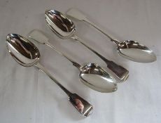 4 Victorian silver tablespoons, Charles Lias London 1844 - total weight 10.3ozt