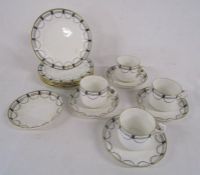 Royal Crown Derby tea cups and saucers with side plates circa 1878-90 marked 330 to base