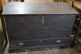 Georgian oak mule chest L124cm D 57cm Ht 82cm