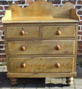 Victorian pine chest of drawers (damage to back rail) 86cm wide x 98cm high x 47cm deep