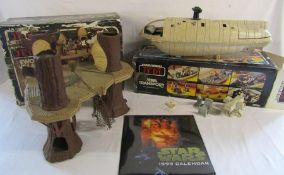 Star Wars Return of the Jedi Ewok Village and Rebel Transporter and 1999 calendar