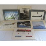 7 mounted prints - 'Princess Coronation class' - VC10 Ascension Island by Brian Mulholland - RMS