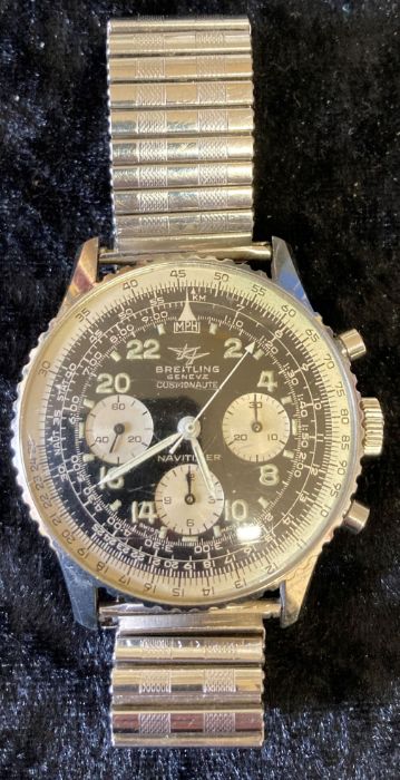 Breitling Cosmonaute Navitimer chronograph gents wristwatch serial numbers 1023577 & 809 to outer - Image 3 of 8