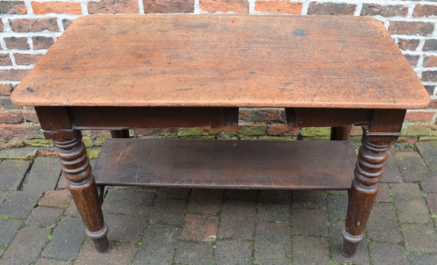 Victorian mahogany serving table  L127cm W 67cm Ht 79cm - Image 3 of 3
