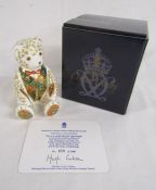 Royal Crown Derby 'The Regal Goldie Bear' limited edition 959/1000 paperweight