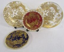 Royal Crown Derby 'Olde Aves' coloured plates