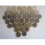 Collection of collectors £2 and 50p coins, includes swimmer, battle of Britain, Magna Carta,