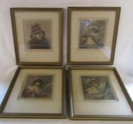 4 x framed portrait prints, pencil signed, Frank Sternberg copyright 1918 Virtue & Co, City Road