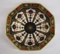 Royal Crown Derby 1128 Imari pattern hexagonal bowl approx. 23.5cm dia