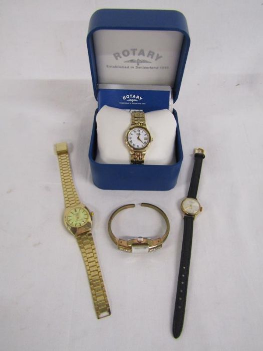 Boxed Rotary ladies watch with date aperture, leather strapped Rotary watch, Parmex watch and a - Image 2 of 18