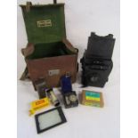 Cased Thornton Pickard camera Junior Special includes Ilford H.P.S Plates and BEWI senior patent A