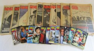 Collection of 1978-1982 NME and Musical Express paper magazines and Thunderbirds FAB fanzine