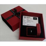 9ct gold solitaire diamond ring 0.25ct with original box and paperwork, size K, 2.6g