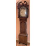 Victorian longcase clock by William Chapman of Lincoln with swan neck pediment