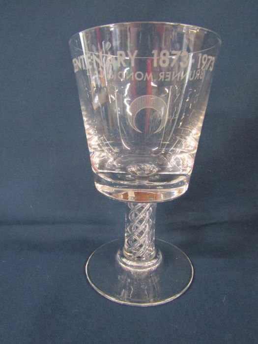 Stuart Crystal goblet with air twist stem -  limited edition 249/1000 to commemorate the 100th - Image 4 of 5