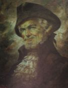 Oil on canvas depicting eighteenth century gentleman signed De Pre (Willi De Pre 1922-1995) 57.5cm x