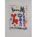 Framed Joan Miro lithographic print 'Galerie Maeght' approx. 56cm x 46cm