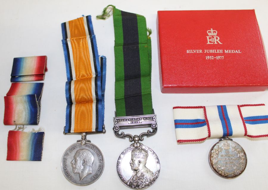 British War medal 1914-18 & India General Service medal with Afghanistan N.W.F 1919 clasp awarded to
