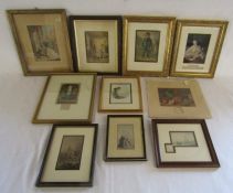 9 framed Baxter prints and 1 unframed 'Fruits No2 after Lance'