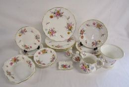 Royal Crown Derby 'Derby Posies' plates, plant pot, bowls, salt and pepper pot, etc