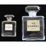 2 vintage Chanel perfume bottles - first and second half of 20th century approx. 9.5cm and 6.2cm