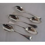 Victorian London 1856 silver spoons - total weight 6.18ozt