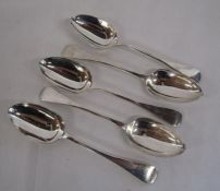 Victorian London 1856 silver spoons - total weight 6.18ozt