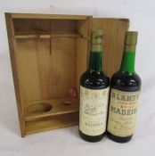 Blandy's gold medal Special S very dry Madeira and Blandy's superior old rich BUAL Madeira with