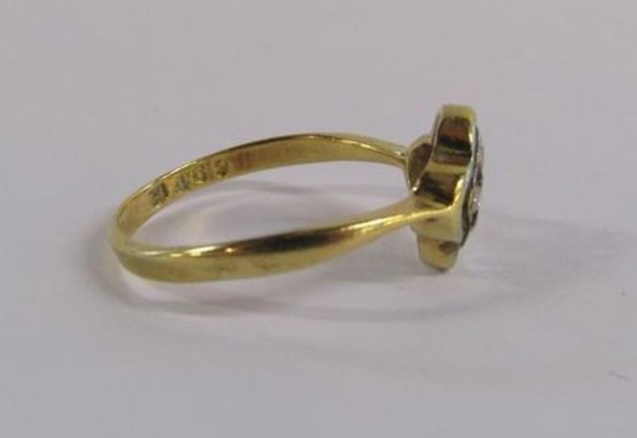 18ct gold diamond ring - ring size K - total weight 1.91g - Image 4 of 7