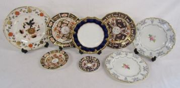 Royal Crown Derby plates differing ages and designs