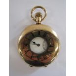 Labrador gold plated half hunter pocket watch with Fahys case made in USA