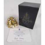 Royal Crown Derby endangered species 'Madagascan Tortoise' limited edition 896/1000 paperweight