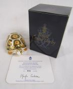 Royal Crown Derby endangered species 'Madagascan Tortoise' limited edition 896/1000 paperweight