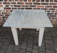 Marble topped table - marble approx. 91.5cm x 83.5cm