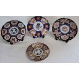 Four 19th century Japanese Imari plates