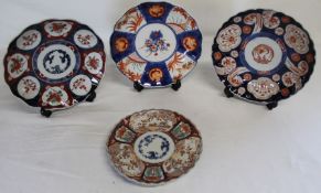 Four 19th century Japanese Imari plates