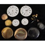 Selection of watch parts for repairs