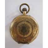 9ct gold full hunter pocket watch - outer covers marked K9 (only the outer covers testing as 9ct)