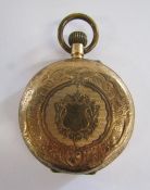 9ct gold full hunter pocket watch - outer covers marked K9 (only the outer covers testing as 9ct)