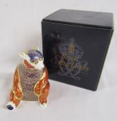 Royal Crown Derby endangered species 'Honey Bear' paperweight