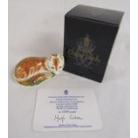 Royal Crown Derby 'Leicestershire Fox' limited edition 1285/1500 paperweight