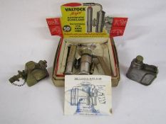 Boxed British made Valtock Major automatic blow lamp, Barthel mini torch and one unmarked