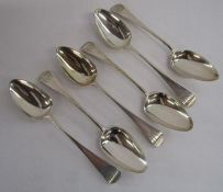 6 Georgian London 1798 possibly Solomon Hougham desert spoons - total weight 5.53ozt