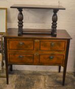 Inlaid sideboard & a small table