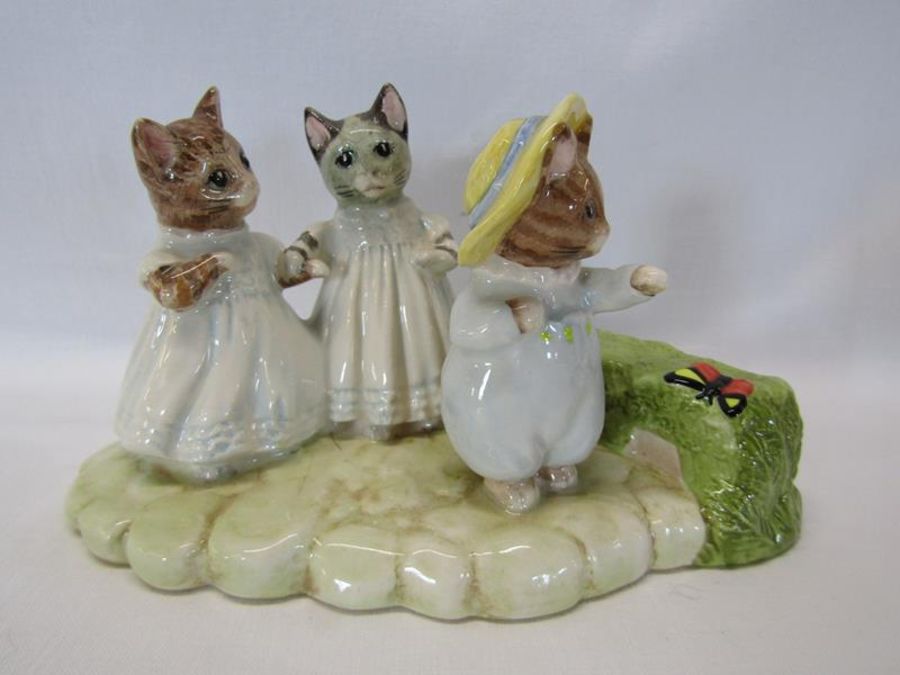 3 Beswick Beatrix Potter tableaus: Mittens Tom Kitten & Moppet (Annual Collectors piece), Hiding - Image 12 of 16